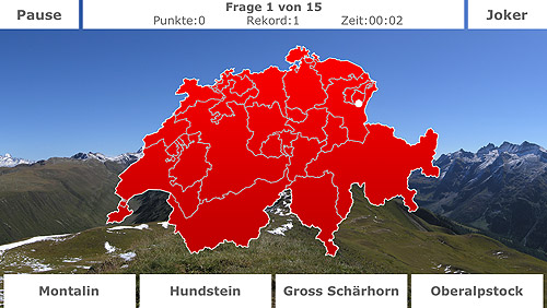 Panoramabild in iPhone App Welcher Berg