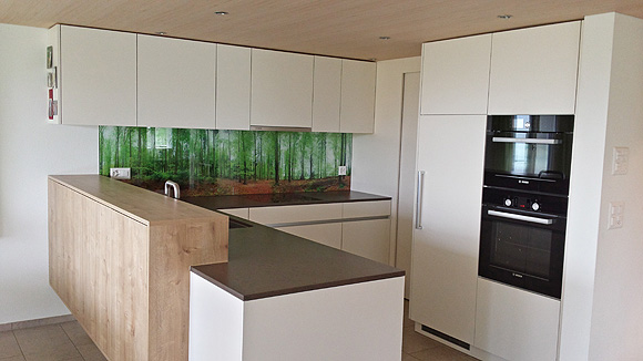 Küchenrückwand aus Glas, mit Panoramafoto