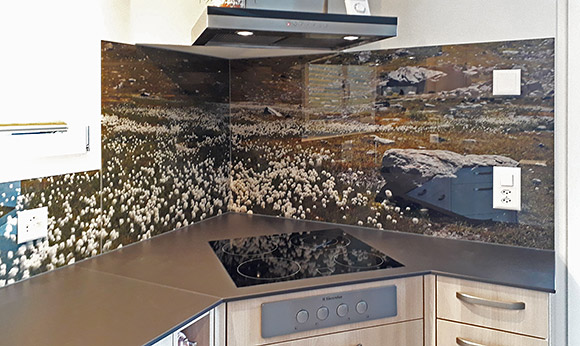 Küchenrückwand aus Glas, mit Panoramafoto
