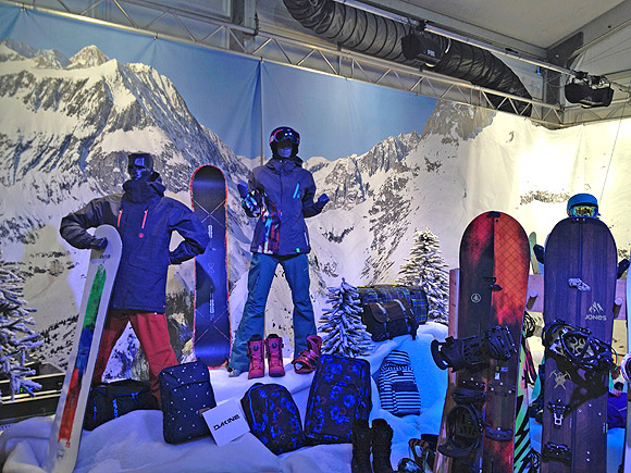 High-resolution mountain panorama from the Aletsch region as the rear wall of an exhibition stand.