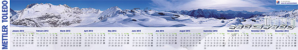 Jahreskalender mit Panoramabild