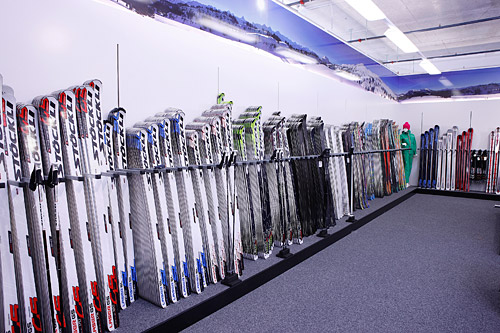 Long panorama in the Stöckli Outdoor Sports Shop in Cham.