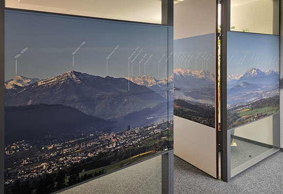 Das Panoramafoto weist einen hohen Detailreichtum auf.