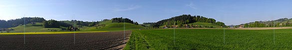 P000151: Panoramafoto Kulturland bei Lützelflüh im Emmental