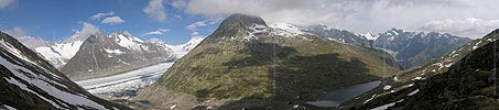 P000207: Panorama Aletschgletscher vom Tälligrat, Aletsch