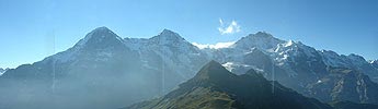 P000437: Panorama Eiger, Mönch und Jungfrau vom Männlichen bei Grindelwald