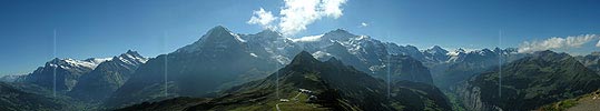 P000442: Panoramafoto Berner Hochalpen vom Männlichen bei Grindelwald