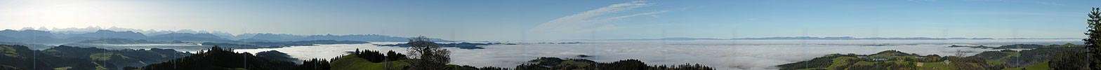 P000651: Panoramabild Nebelmeer, Emmental