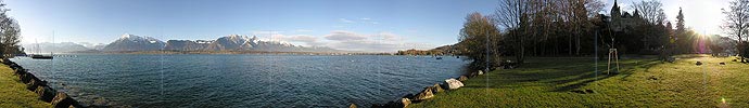 P000829: Panoramafoto Thunersee, Berner Oberland