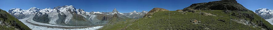 P001215: Panoramabild Gornergrat mit Matterhorn, Zermatt