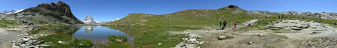 P001221: Panorama Matterhorn und Riffelsee, Zermatt