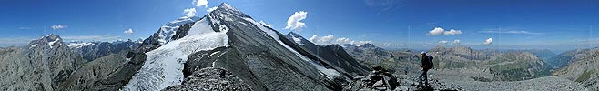 P001372: Gipfelpanorama Ober Tatelishorn, Kandersteg