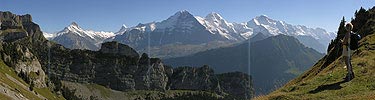 P001429: Panoramaaufnahme Eiger, Mönch und Jungfrau