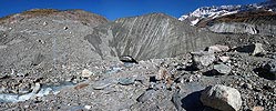 P001529: Panoramabild Gletscherbach und Gletschertor im Lötschental