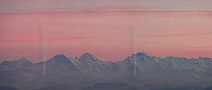 P001758: Panoramabild Abendrot über Eiger, Mönch und Jungfrau