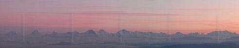 P001759: Panorama Abendrot über den Berner Alpen