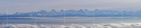P001814a: Panoramafoto Berner Alpen vom Weissenstein (Röti)