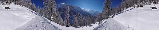 P001829: Panoramafoto Winterwanderweg Binntal, Wallis