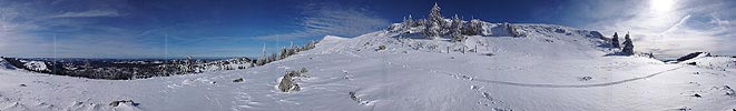 P001886: Panoramabild Winterlandschaft Chasseral