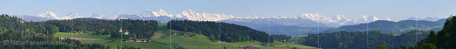 P002183: Panoramabild Schloss Trachselwald vor Berner Alpen