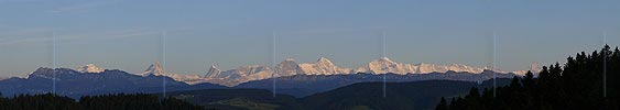 P002188: Panoramabild Abendstimmung mit Alpenkette