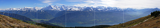 P002515a: Grosspanorama Berner Alpen, Berner Voralpen und Thunersee