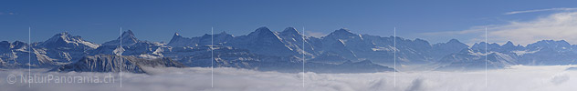 P002765b: Panoramafoto Berner Alpen mit Nebelmeer