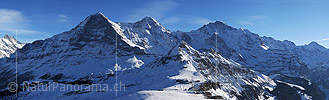 P003136d: Hochauflösendes Panoramafoto Eiger, Mönch und Jungfrau vom Männlichen