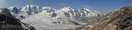 P003742a: Hochauflösendes Panoramabild Berninagruppe