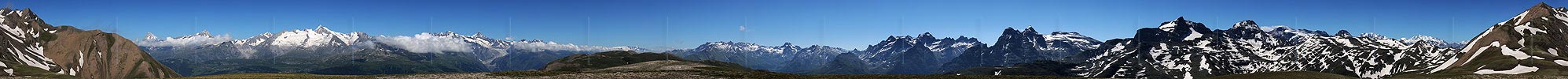 P003857: Panoramabild Berner Alpen und östliche Walliser Alpen