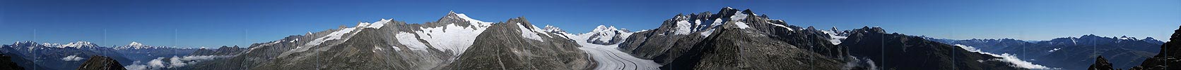 P004025: Grosspanoramabild Alpenpanorama vom Eggishorn