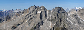 P004107a: Panoramafoto Pizzo Rotondo, Pizzo Pesciora und Witenwasserenstock vom Pizzo Lucendro