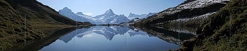 P004140: Panorama Spiegelung der Berner Alpen im Bachalpsee