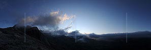 P004186: Panoramabild Morgenstimmung, Wolkenstimmung über dem Ofenhorn