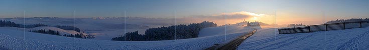 P004502: Panoramabild Winterliche Abendstimmung
