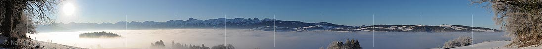 P004551: Panoramabild Nebelmeer über dem Gürbetal