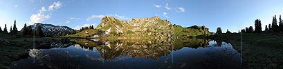P005097: Panorama Morgenstimmung mit Spiegelung