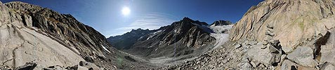 P005643: 360° Panoramabild Bächlital und Bächligletscher (Stand 10.2009)