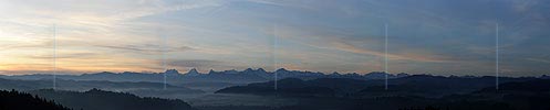 P005792: Panoramabild Morgen über dem Emmental