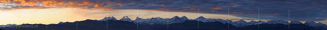 P005840: Panoramabild Alpenkette mit Morgenstimmung