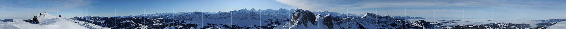 P006031a: 360° Grosspanorama Berner Alpen von der Schrattenfluh