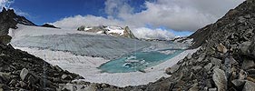 P006367: Grosspanorama Chüebodengletscher und Gerenpass (Stand 7.2010)