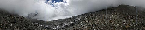 P006543: Panoramafoto Wolkenstimmung am Schwarzberggletscher