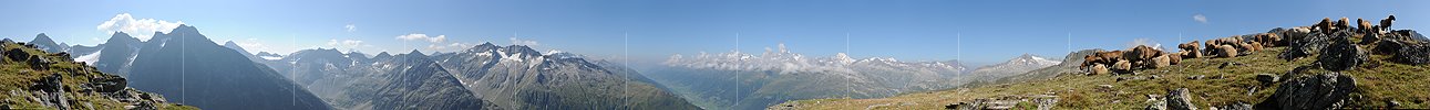 P006630a: Gipfelpanorama Vorder Berg (Obergoms)