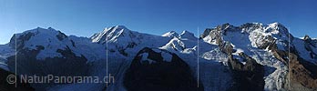 P006752b: Panorama Monte Rosa, Liskamm, Castor, Pollux und Zermatter Breithorn