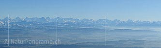 P007184b: Panorama Berner Alpen und das Mittelland von der Hasenmatt