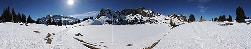 P007212: 360° Panoramafoto des zugefrorenen Seebergsees
