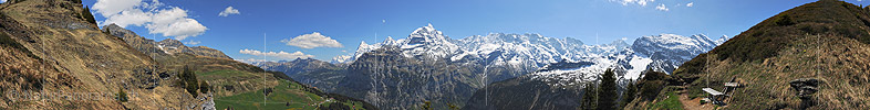 P007527a: 360° Panoramafoto Lauterbrunnental und Berner Alpen