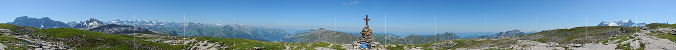 P007856a: 360° Gipfelpanorama Silberen