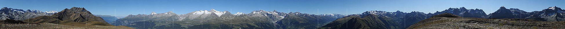 P008376a: 360° Gigapixelpanorama Breithorn (Binntal)
